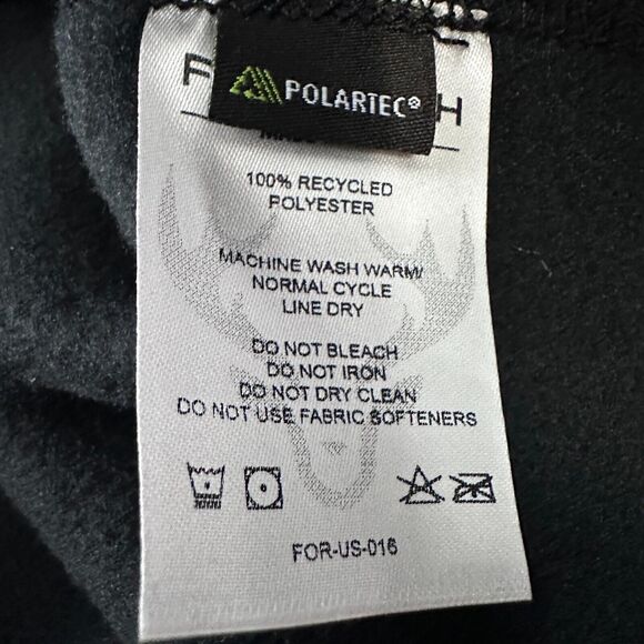 Forloh Raider Polartec Fleece Vest Men’s 3XL XXXL Black Full Zip Regular Fit - Picture 6 of 8